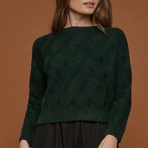 Tradlands NWT ORCHARD CREWNECK SWEATER EVERGREEN